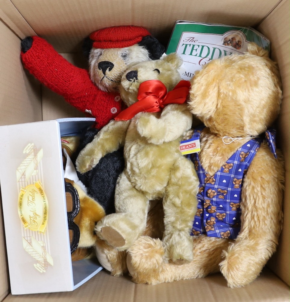 Nine teddy bears including Deans, Tik Tok Bears and Affable Bears